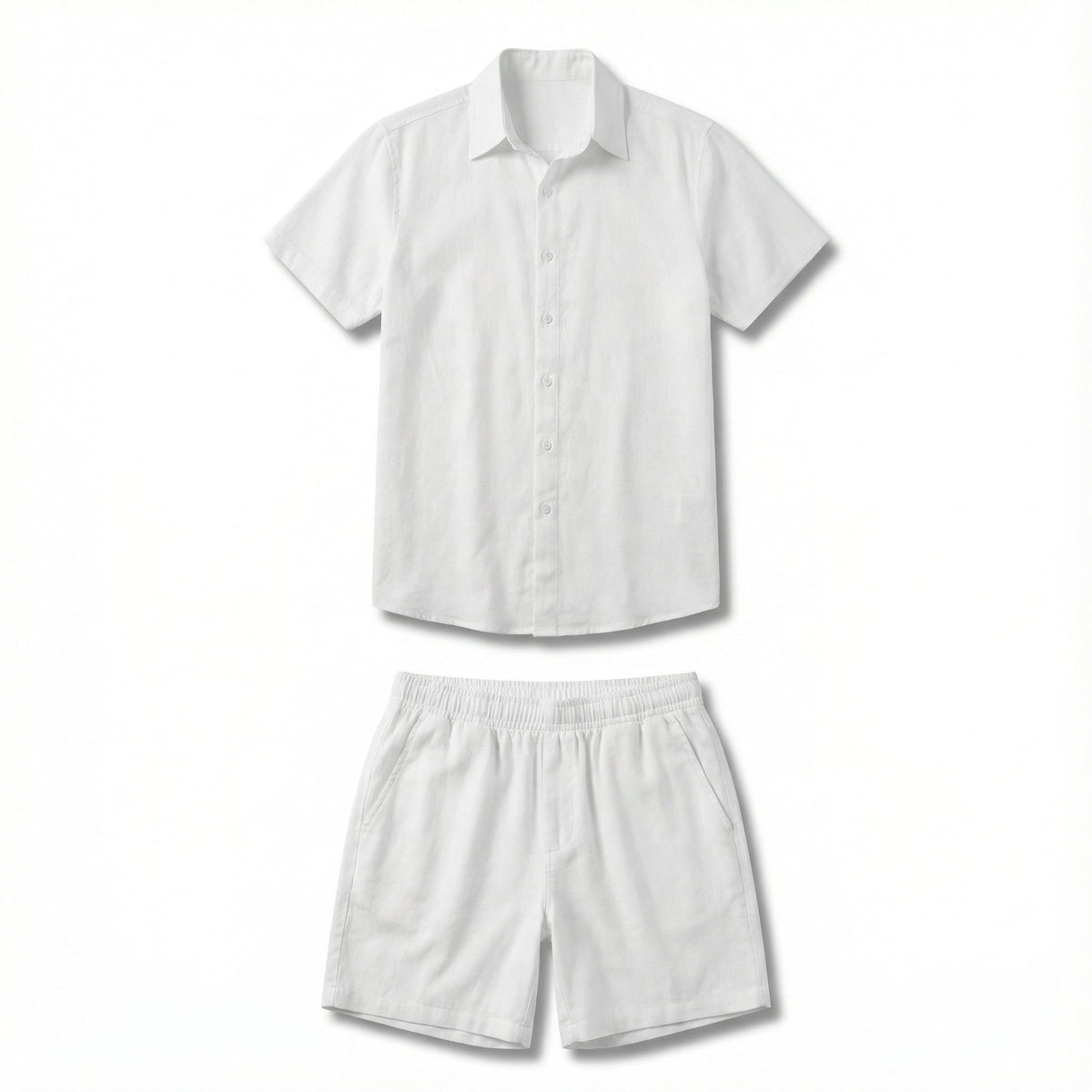 Herren-Set Capri aus Premium-Viscolino - Hemd und Shorts