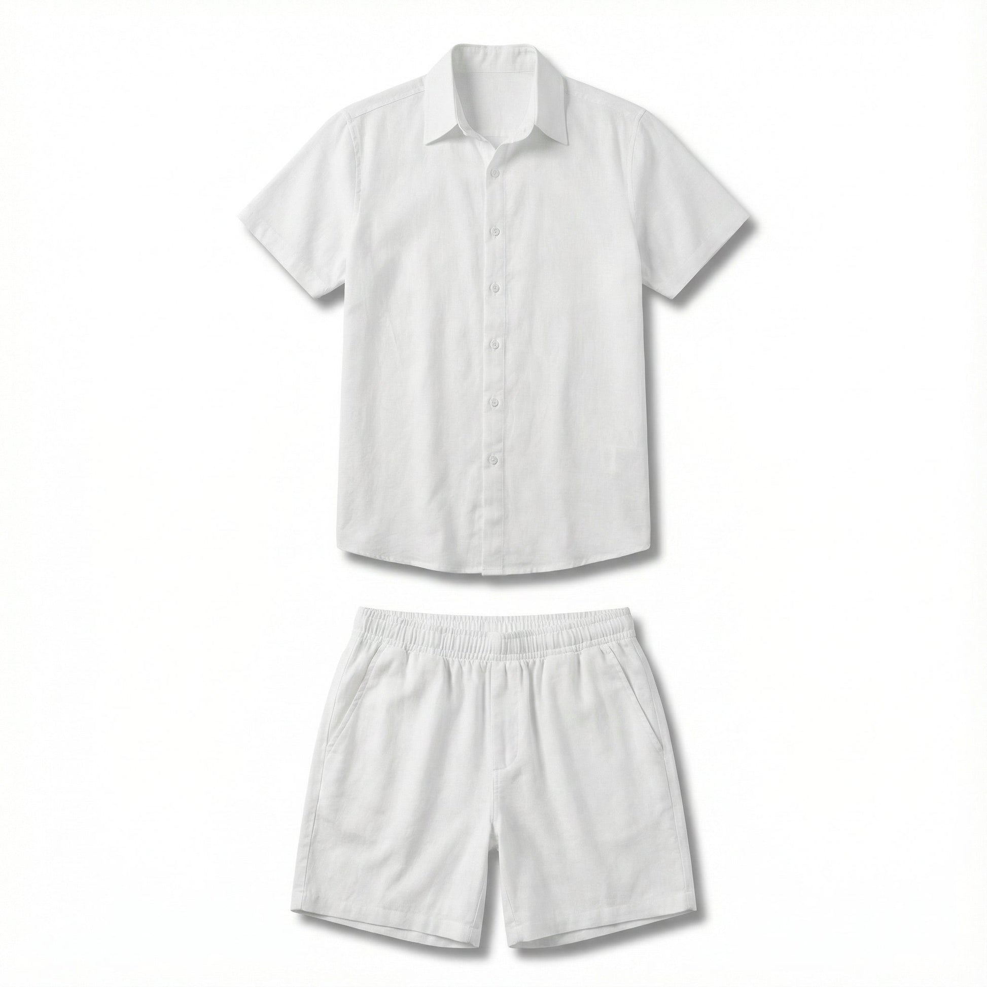 Herren-Set Capri aus Premium-Viscolino - Hemd und Shorts