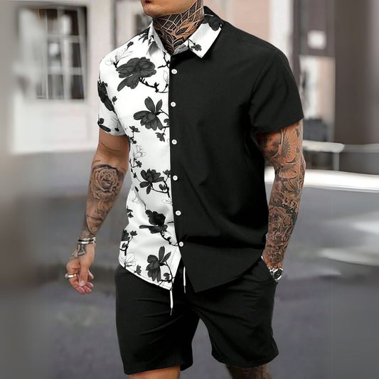 Herren-Set Tropical Caribbean - Hemd und Shorts