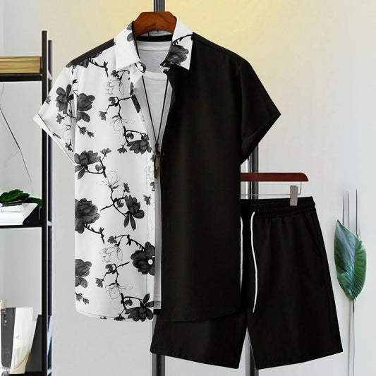 Herren-Set Tropical Caribbean - Hemd und Shorts