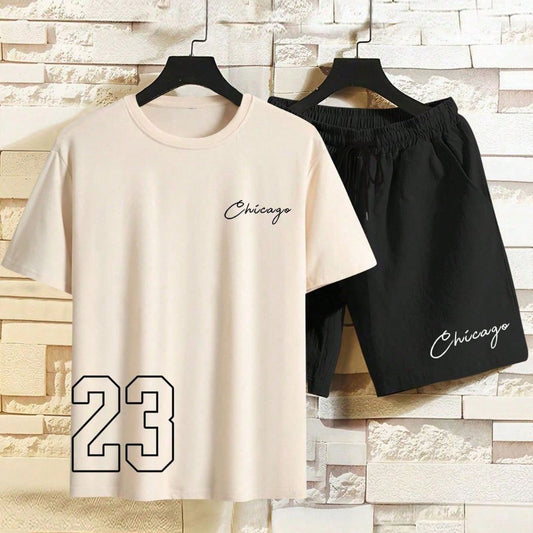 Herren-Streetwear-Set Chicago - T-Shirt und Bermuda