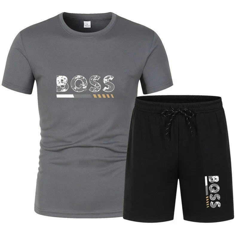 Herren Sommer Sportset - 2-teilig in Grau