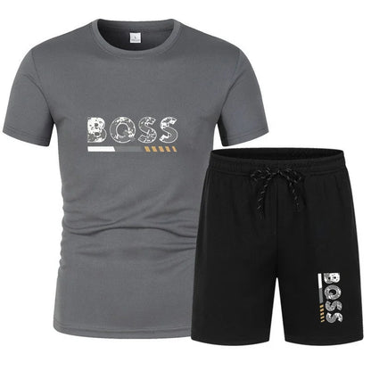 Herren Sommer Sportset - 2-teilig in Grau