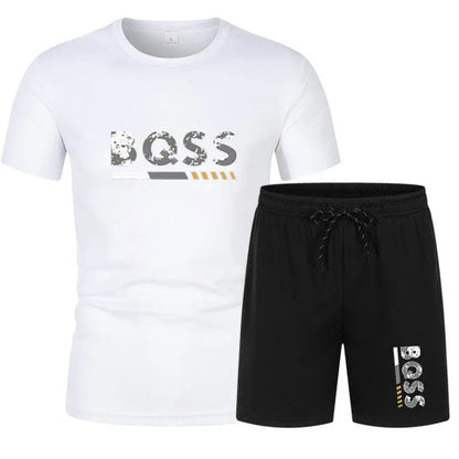 Herren Sommer Sportset - 2-teilig in Schwarz