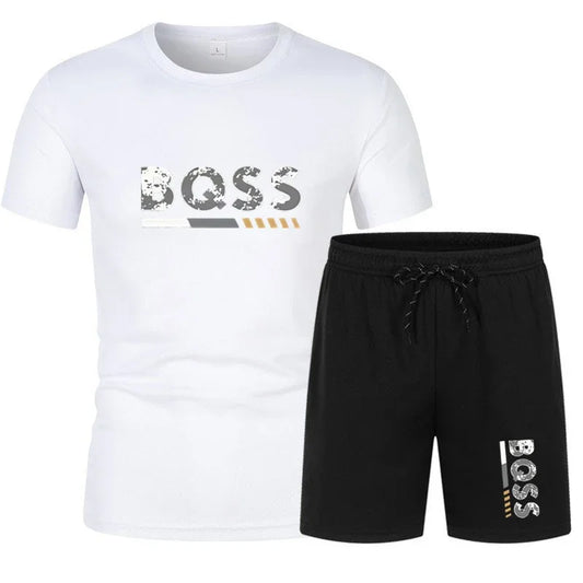 Herren Sommer Sportset - 2-teilig in Schwarz